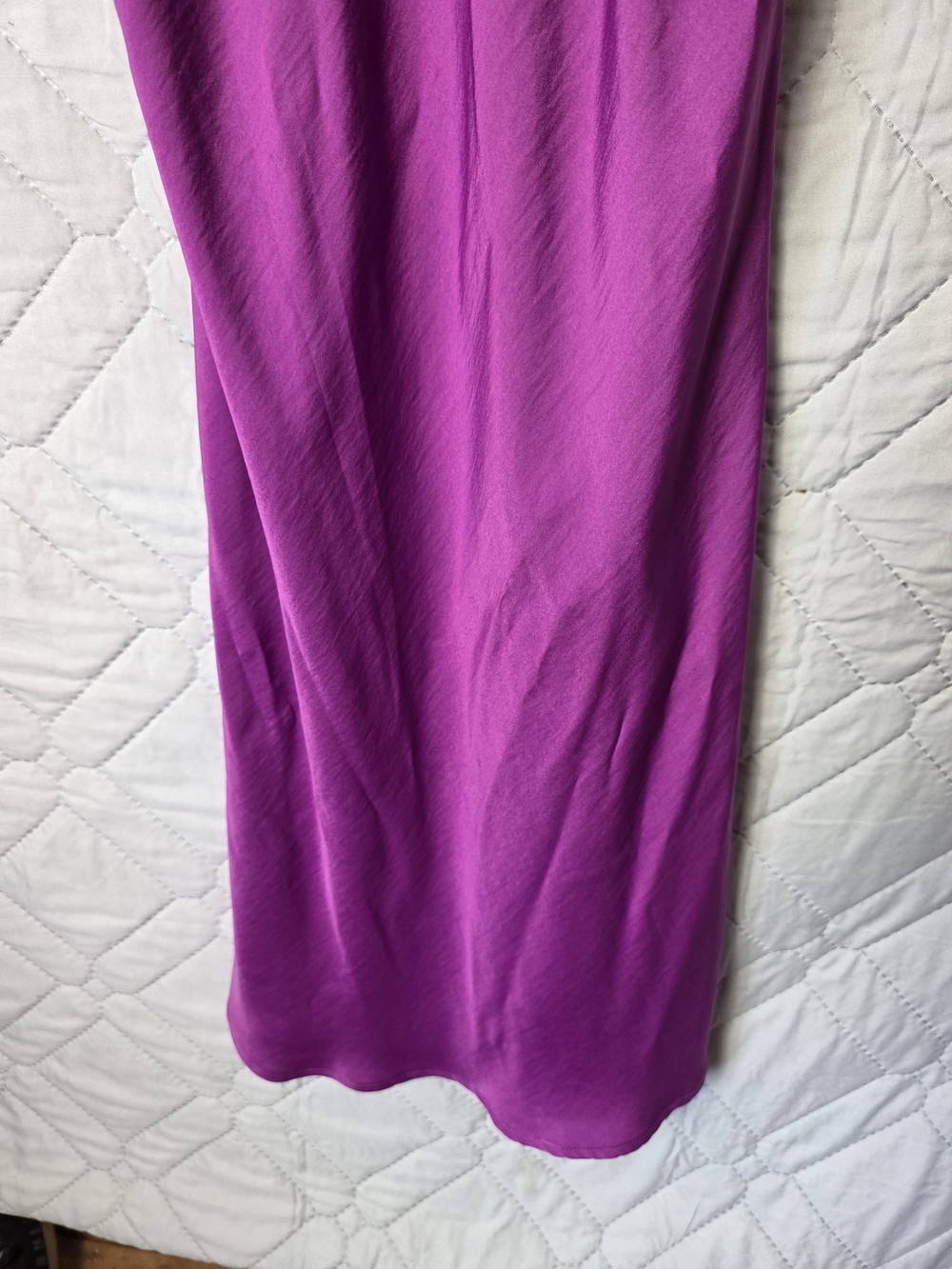 A New Day Purple Maxi Slip Spaguetti Strap Dress Sz XS Satin - Picture 8 of 9